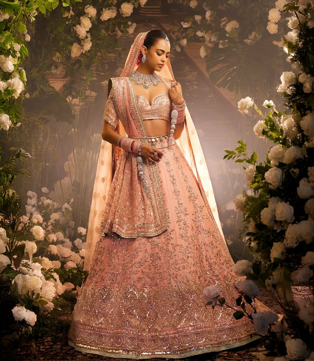 Peach Orchid Lehenga