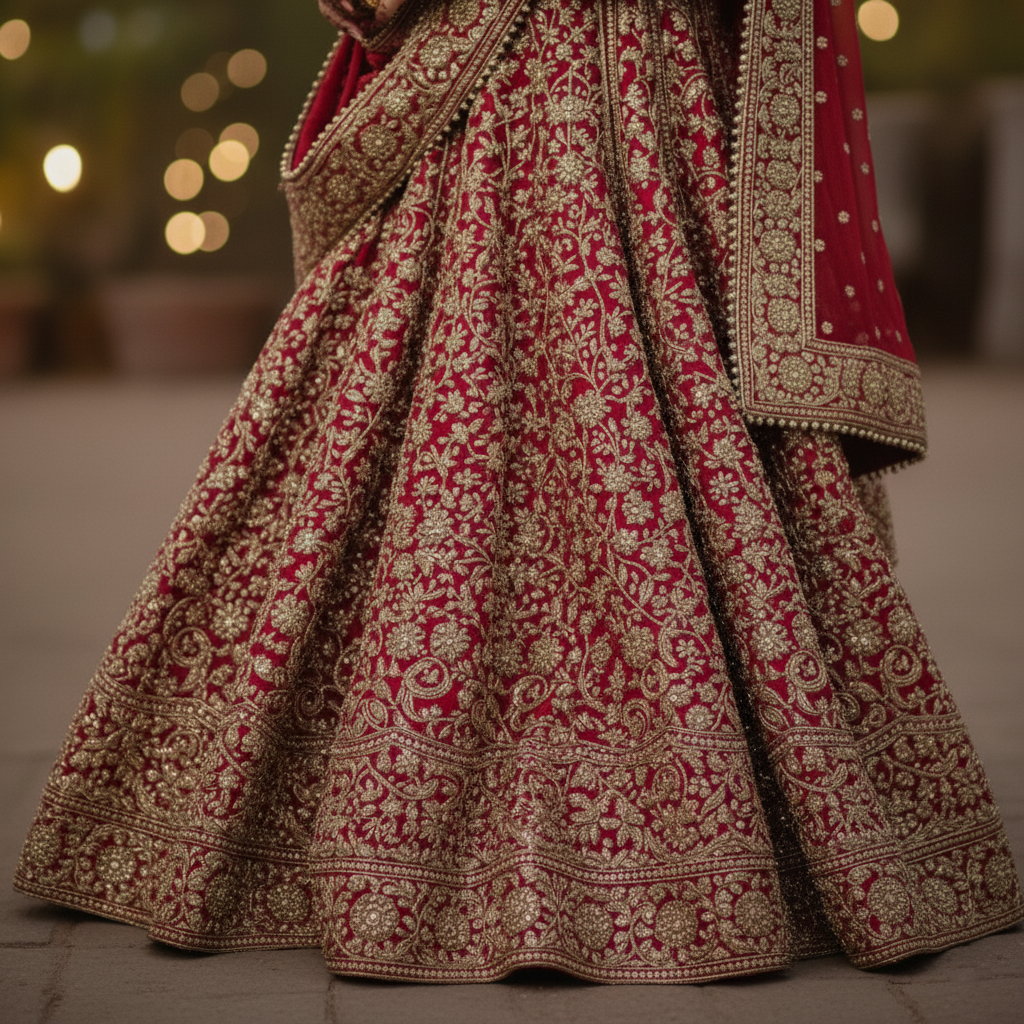 Stunning Red Bridal Sharara