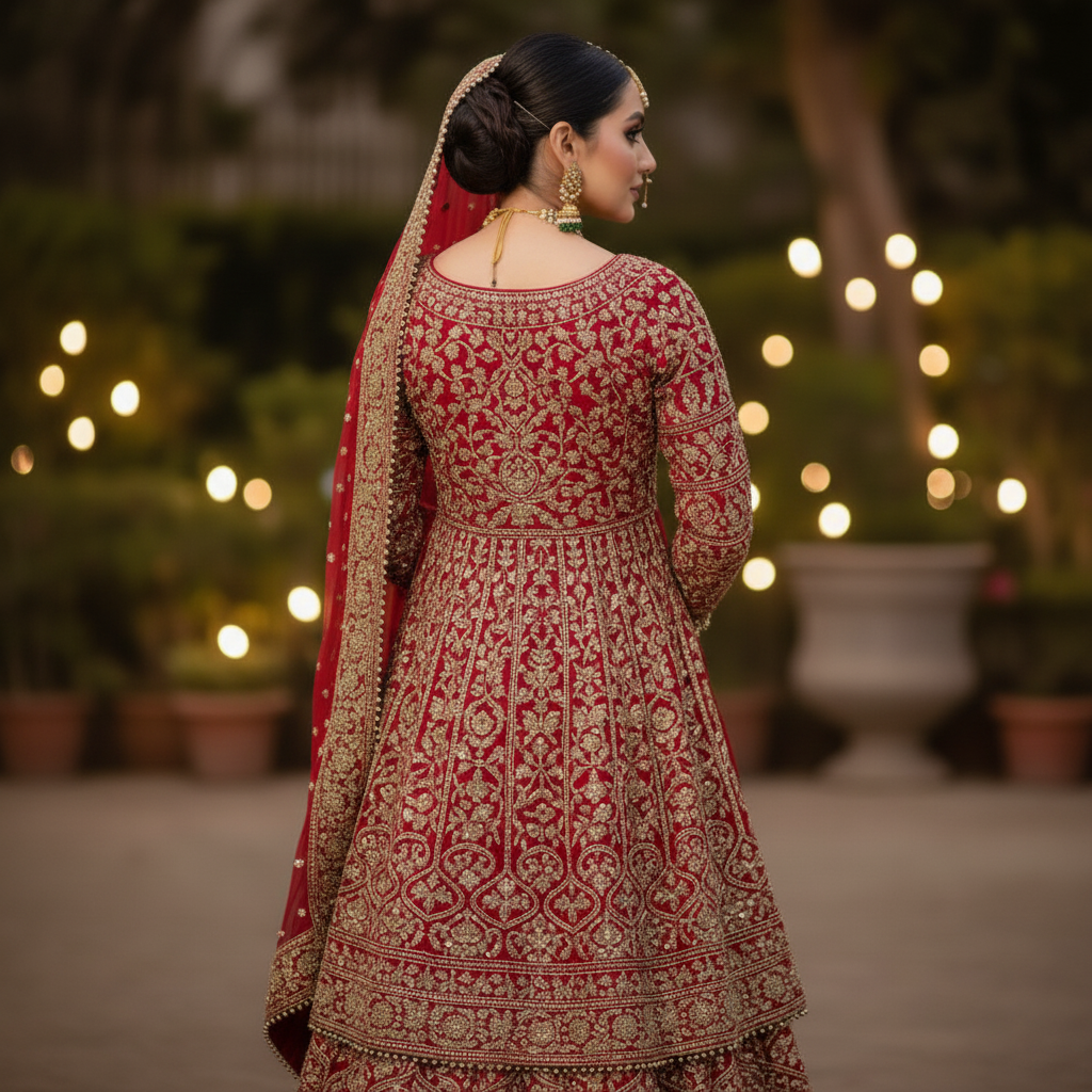 Stunning Red Bridal Sharara