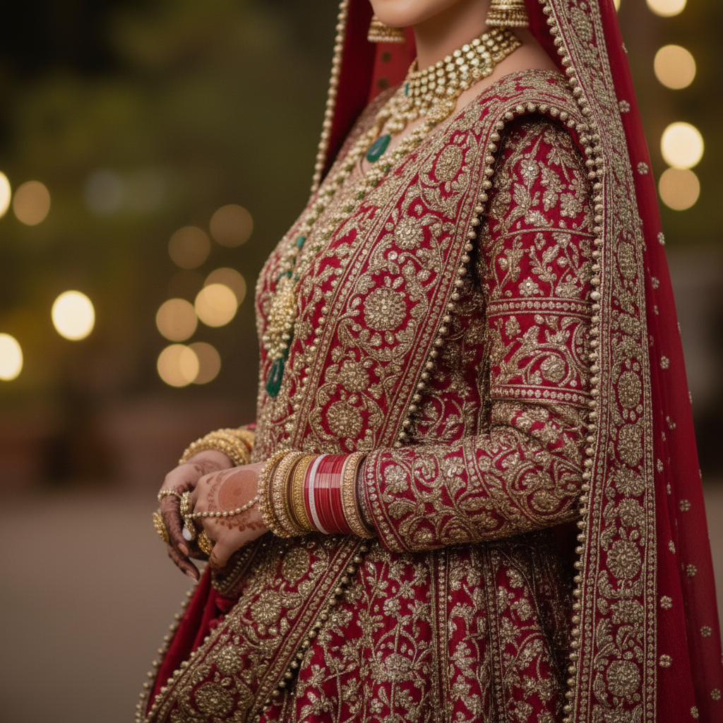 Stunning Red Bridal Sharara