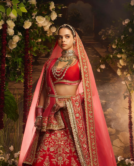 Crimson Radiance Bridal Lehenga