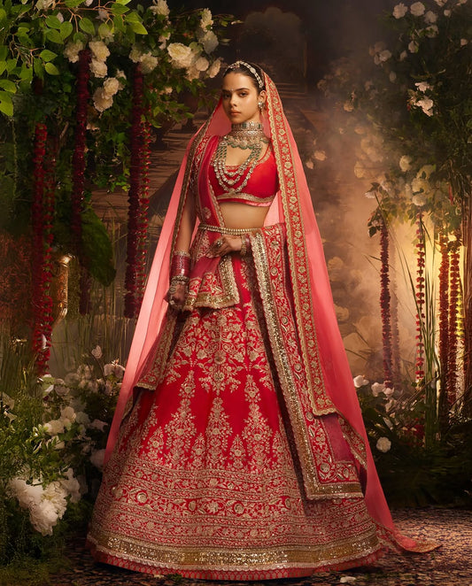 Crimson Radiance Bridal Lehenga