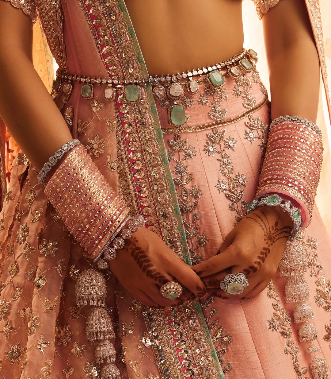 Peach Orchid Lehenga